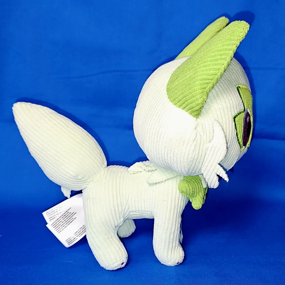 Pokémon Select *CORDUROY* Sprigatito RARE Plush 8" Toy Nintendo Game Freak NWOT - Picture 4 of 11